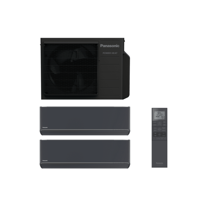 Panasonic Multisplit 2x HZ25ZKE Grafitgrå