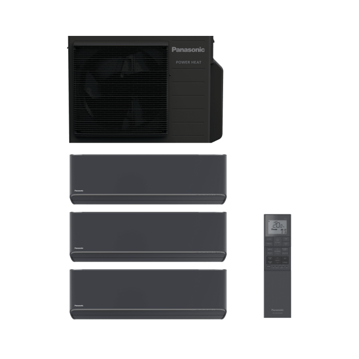 Panasonic Multisplit 3x HZ25ZKE Grafitgrå